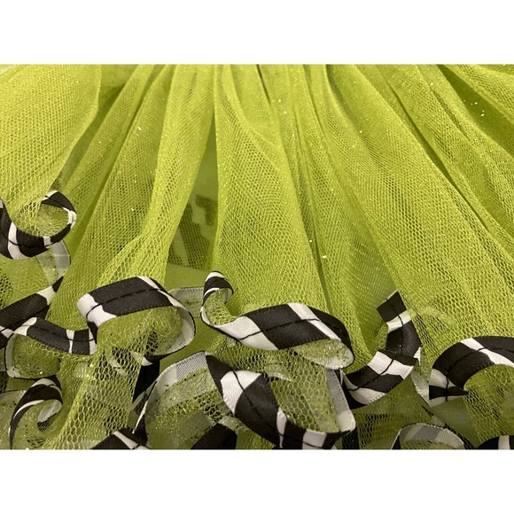 NWT Toddler Green Glitter Reflection Tutu SZ 2T RibbonTie Adjustable Closure - Picture 4 of 5